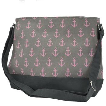 Umhängetasche Anker Grau Pink